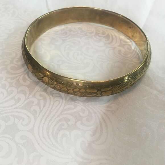 Gold Plated Bangle Bracelet - Picture 1 of 6